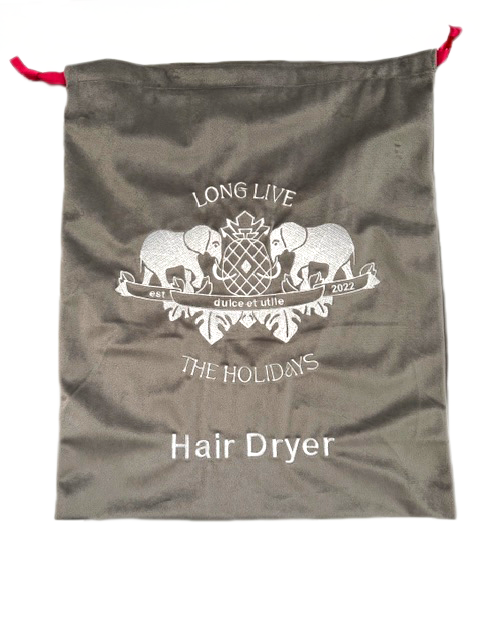 Hairdryer Storage Bag – "Long Live the Holidays"